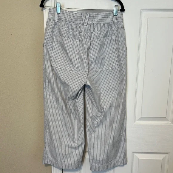 Duluth Trading Co. Blue and White Striped Cropped Pants size 8 EUC - Picture 6 of 6